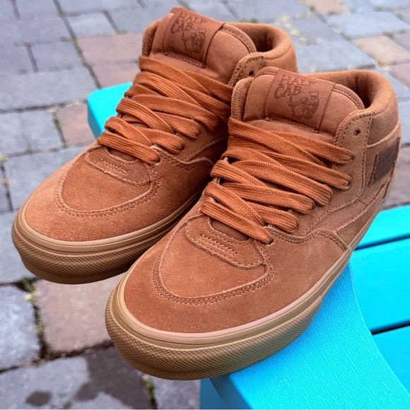 Mens Vans Skate Half Cab Brown & Gum Skateboard Shoes US Size 7.5 - Barely Used - Picture 2 of 9